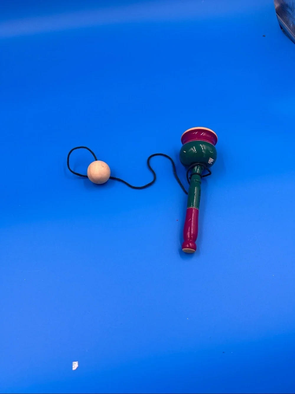 Classic Wooden Ball-and-Cup Toy - Green and Magenta